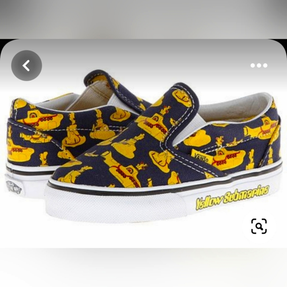 ISO Vans Kids Yellow Submarine size 9